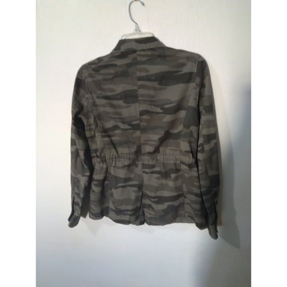 a.n.a Anorak Olive Camo Military Jacket Lightweight Cargo Collared Zip Up Coat - Picture 6 of 9